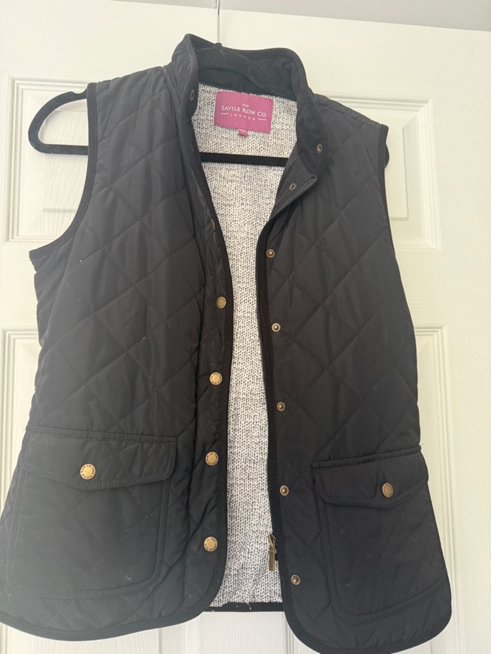 Savile Row Quilted Black Sleeveless Vest